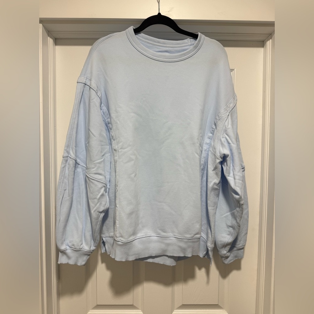 aerie Light Blue Crewneck Sweatshirt